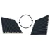 Panou riflaj decorativ/acustic Lameo 3D antracit (fetru negru) 60x60 cm picture - 2