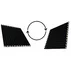 Panou riflaj decorativ/acustic Lameo 3D negru mat (fetru negru) 60x60 cm picture - 3