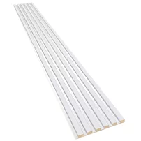 Panou riflaj decorativ/acustic Lameo Mini alb mat (HDF alb) 30x275 cm