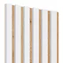Panou riflaj decorativ/acustic Lameo Mini alb mat (HDF stejar) 30x275 cm picture - 3