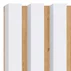 Panou riflaj decorativ/acustic Lameo Mini alb mat (HDF stejar) 30x275 cm picture - 4