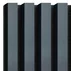 Panou riflaj decorativ/acustic Lameo Mini antracit (fetru negru) 30x275 cm picture - 6