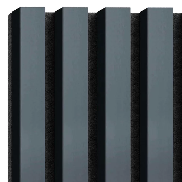 Panou riflaj decorativ/acustic Lameo Mini antracit (fetru negru) 30x275 cm picture - 6