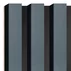 Panou riflaj decorativ/acustic Lameo Mini antracit (HDF negru) 30x275 cm picture - 4