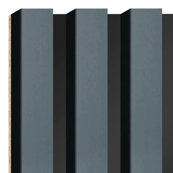 Panou riflaj decorativ/acustic Lameo Mini antracit (HDF negru) 30x275 cm picture - 4