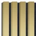 Panou riflaj decorativ/acustic Lameo Mini auriu (fetru negru) 30x275 cm picture - 7