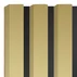 Panou riflaj decorativ/acustic Lameo Mini auriu (HDF negru) 30x275 cm picture - 4