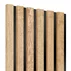 Panou riflaj decorativ/acustic Lameo Mini furnir de stejar brut (HDF negru) 30x270 cm picture - 3