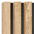 Panou riflaj decorativ/acustic Lameo Mini furnir de stejar brut (HDF negru) 30x270 cm picture - 4