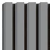 Panou riflaj decorativ/acustic Lameo Mini gri (fetru negru) 30x275 cm picture - 4