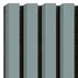Panou riflaj decorativ/acustic Lameo Mini gri scandinav (fetru negru) 30x275 cm picture - 7