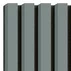 Panou riflaj decorativ/acustic Lameo Mini kaki (fetru negru) 30x275 cm picture - 7