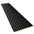 Panou riflaj decorativ/acustic Lameo Mini negru mat (fetru bej) 30x275 cm picture - 1