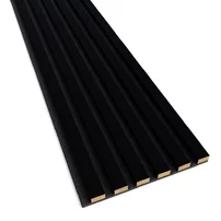 Panou riflaj decorativ/acustic Lameo Mini negru mat (fetru negru) 30x275 cm