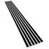 Panou riflaj decorativ/acustic Lameo Mini negru mat (HDF alb) 30x275 cm picture - 1