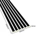 Panou riflaj decorativ/acustic Lameo Mini negru mat (HDF alb) 30x275 cm picture - 2