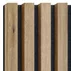 Panou riflaj decorativ/acustic Lameo Mini stejar artizanal (fetru negru) 30x275 cm picture - 6