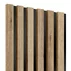 Panou riflaj decorativ/acustic Lameo Mini stejar artizanal (HDF negru) 30x275 cm picture - 3
