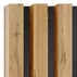 Panou riflaj decorativ/acustic Lameo Mini stejar votiv (HDF negru) 30x275 cm picture - 3