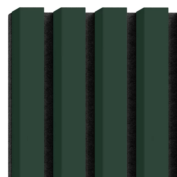 Panou riflaj decorativ/acustic Lameo Mini sticla verde (fetru negru) 30x275 cm picture - 7