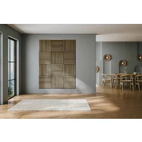 Panou riflaj Marbet Woodline negru/stejar deschis FM 60x60 cm