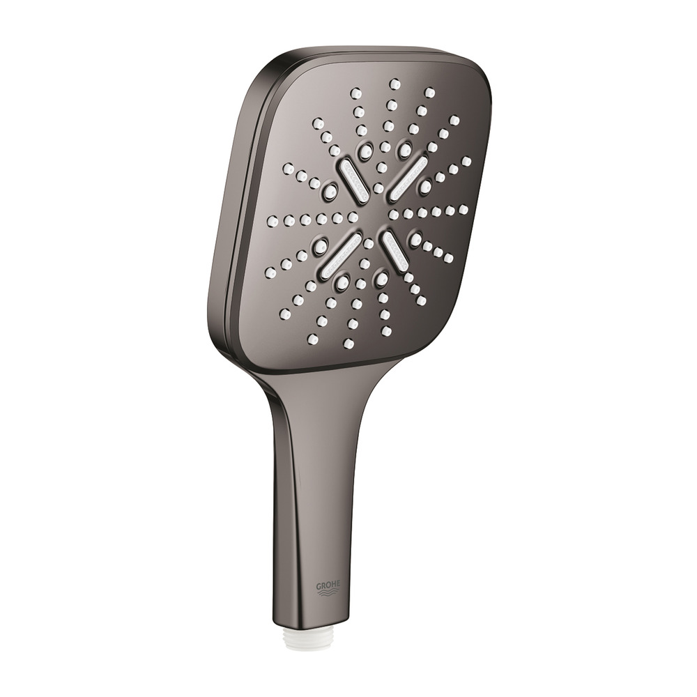 Para de dus Grohe Rainshower SmartActive 130 Cube 3 functii antracit lucios Hard Graphite