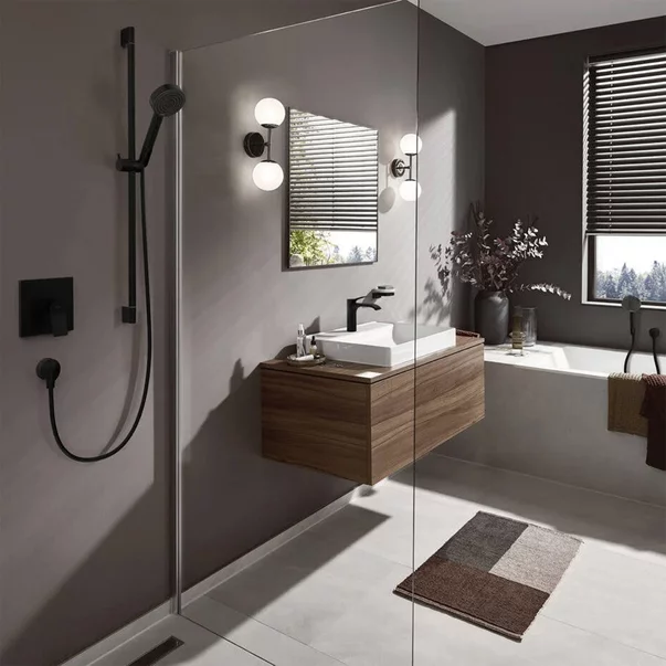 Para de dus Hansgrohe Pulsify Select S 105 Relaxation EcoSmart negru mat 3 functii picture - 3