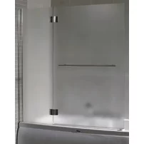 Paravan de cada batant Inter Ceramic 126x140 cm sticla opaca 5 mm profil crom lucios stanga