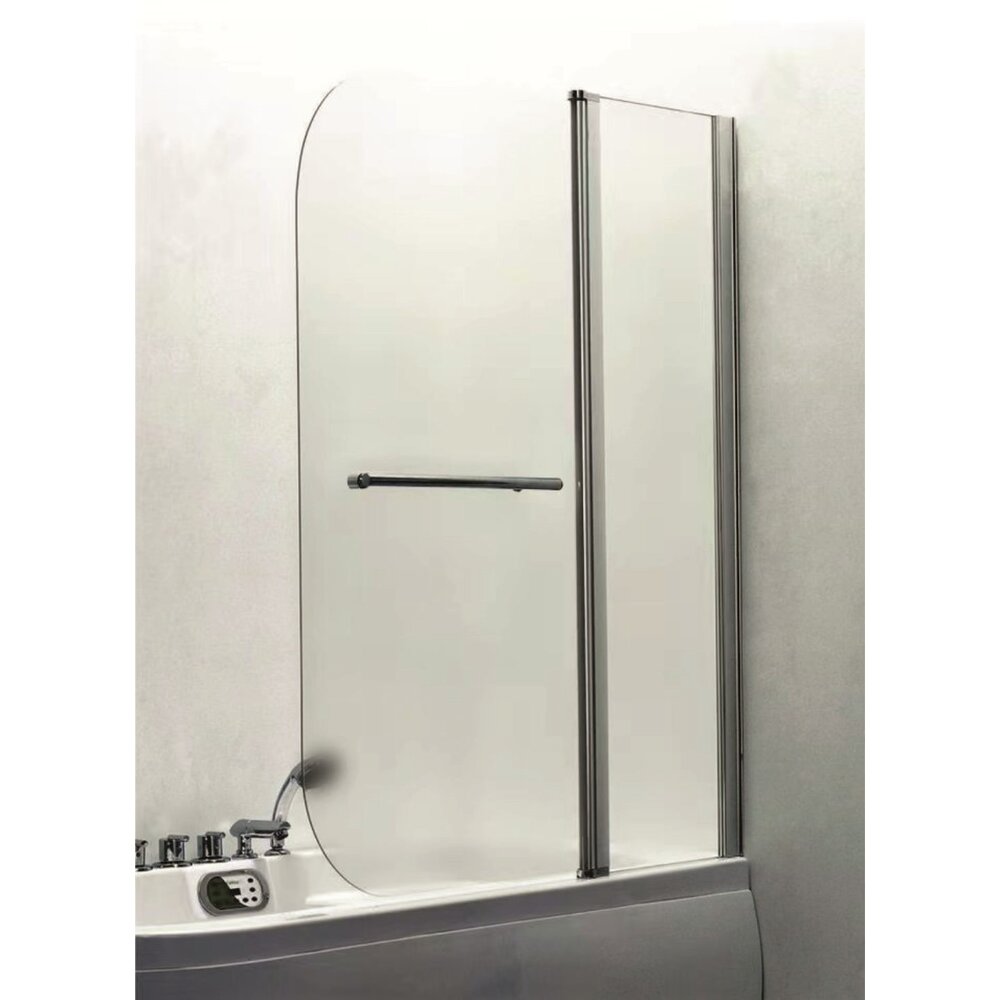 Paravan de cada pivotant Inter Ceramic 100x140 cm sticla opaca 5 mm profil crom lucios dreapta