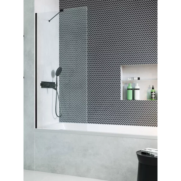 Paravan de cada Radaway Modo New PNJ II negru mat-transparent 60x150 cm sticla 8 mm picture - 2