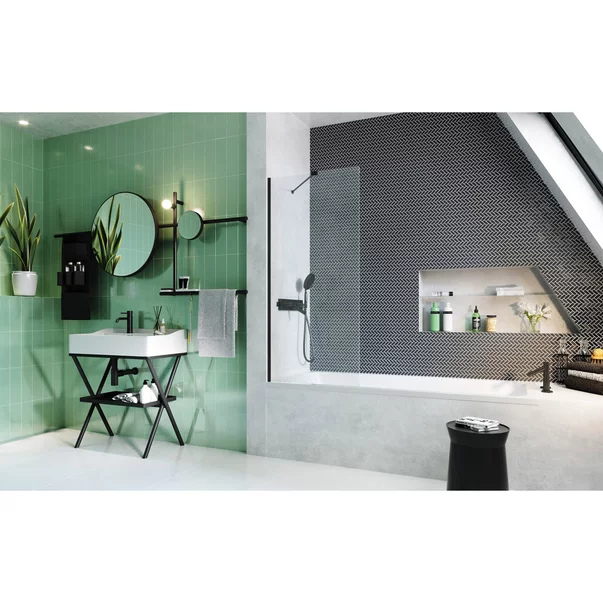 Paravan de cada Radaway Modo New PNJ II negru mat-transparent 60x150 cm sticla 8 mm picture - 4