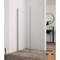 Paravan de dus mobil tip Walk-In Inter Ceramic crom lucios 40x200 cm sticla transparenta