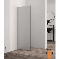 Paravan de dus mobil tip Walk-In Inter Ceramic crom lucios - sticla opaca 40x200 cm