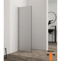 Paravan de dus mobil tip Walk-In Inter Ceramic crom lucios - sticla opaca 60x200 cm