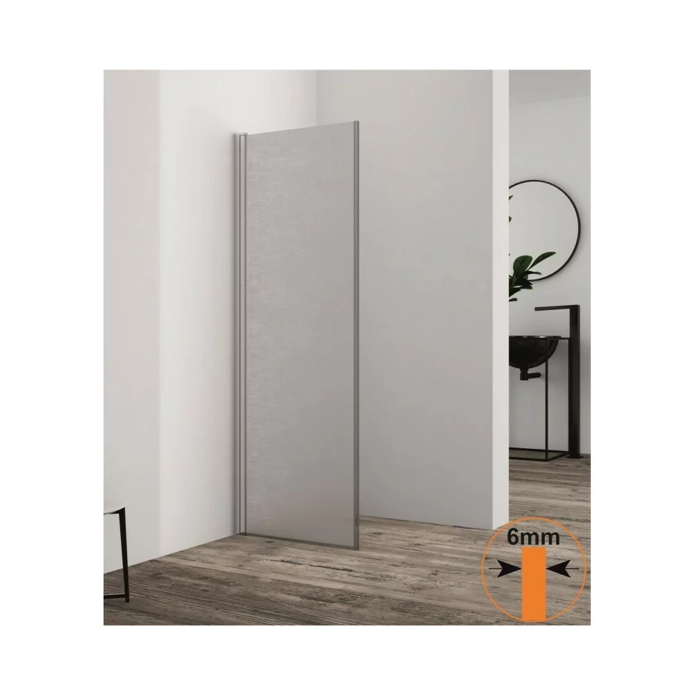 Paravan de dus mobil tip Walk-In Inter Ceramic crom lucios