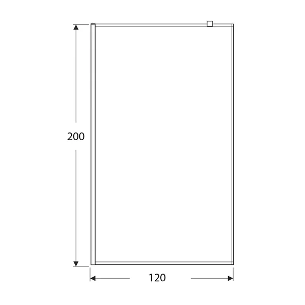 Paravan de dus tip Walk-in auriu periat Rune Borr 120x200 cm picture - 3
