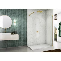 Paravan de dus tip Walk-in auriu SanSwiss Cadura 100x200 cm