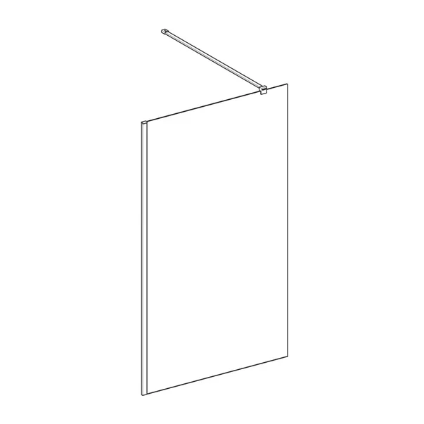 Paravan de dus tip Walk-in crom Rune Syn 110x200 cm picture - 4