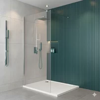 Paravan de dus tip Walk-in crom Rune Syn 90x200 cm