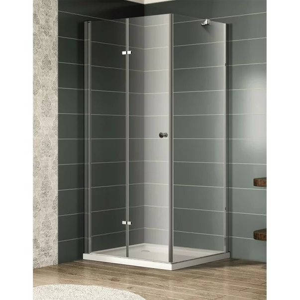 Paravan de dus tip Walk-In Inter Ceramic crom 100x200 cm sticla transparenta picture - 2