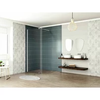 Paravan de dus tip Walk-In Inter Ceramic crom 140x200 cm sticla transparenta