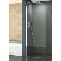 Paravan de dus tip Walk-In Inter Ceramic crom 80x200 cm sticla transparenta