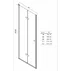 Paravan de dus tip Walk-In Inter Ceramic profil alb mat 90x200 cm sticla partial opaca picture - 3