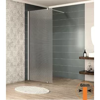 Paravan de dus tip Walk-In Inter Ceramic profil crom 80x200 cm sticla opaca