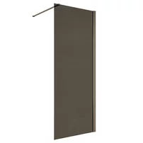 Paravan de dus tip Walk-In Inter Ceramic profil gri mat - sticla fumurie 100x200 cm