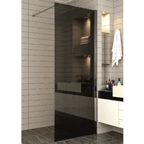 Paravan de dus tip Walk-In Inter Ceramic profil gri mat - sticla fumurie 80x200 cm