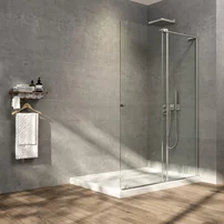 Paravan de dus tip Walk-in Mediterraneo Vario crom-transparent 120 cm sticla securizata 8 mm