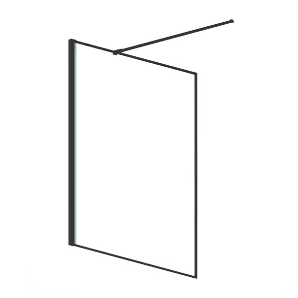 Paravan de dus tip Walk-in negru mat Rune Borr 70x200 cm picture - 4
