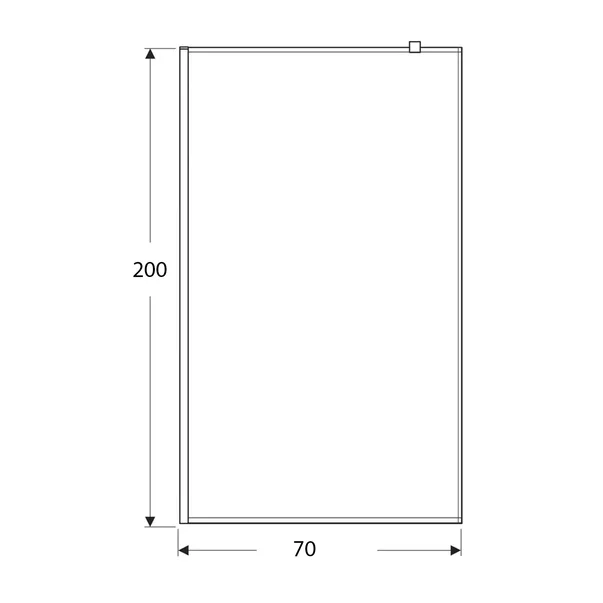 Paravan de dus tip Walk-in negru mat Rune Borr 70x200 cm picture - 5