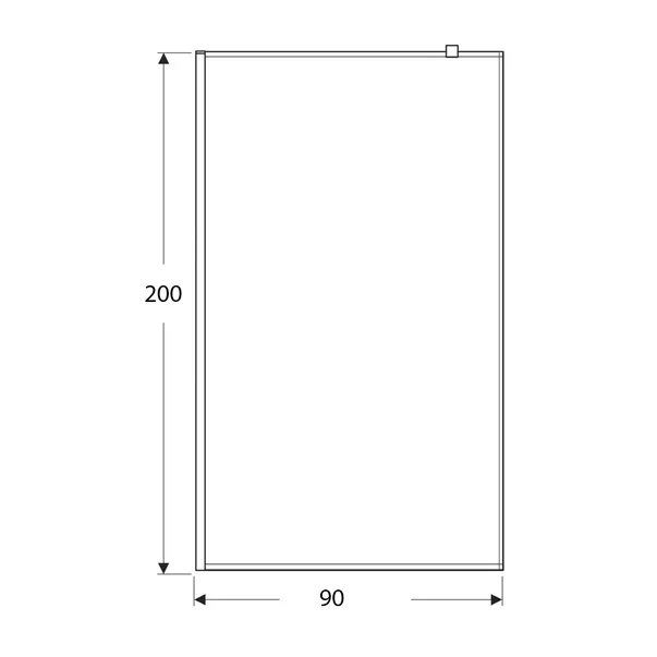 Paravan de dus tip Walk-in negru mat Rune Borr 90x200 cm picture - 5